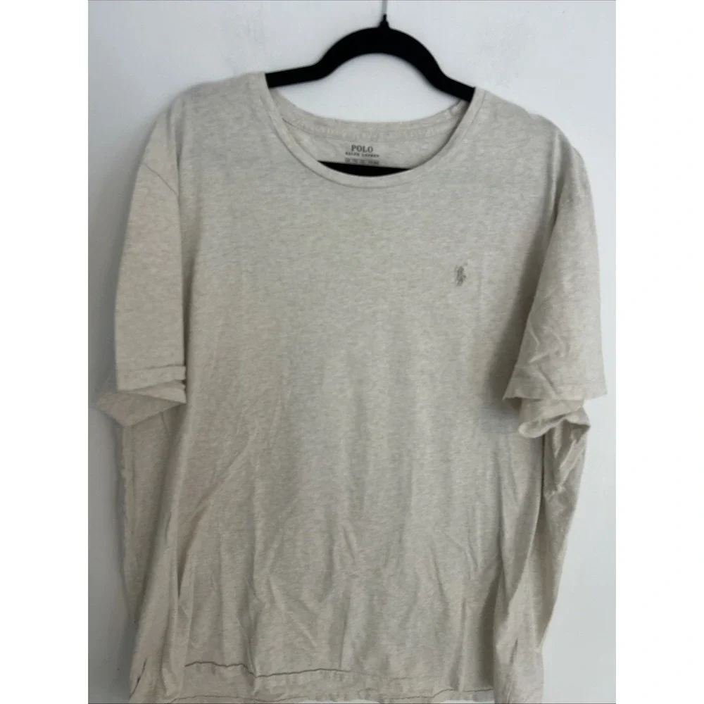 POLO RALPH LAUREN Short Sleeve Polo with‎ Embroidered Logo Men's XXL  Beige